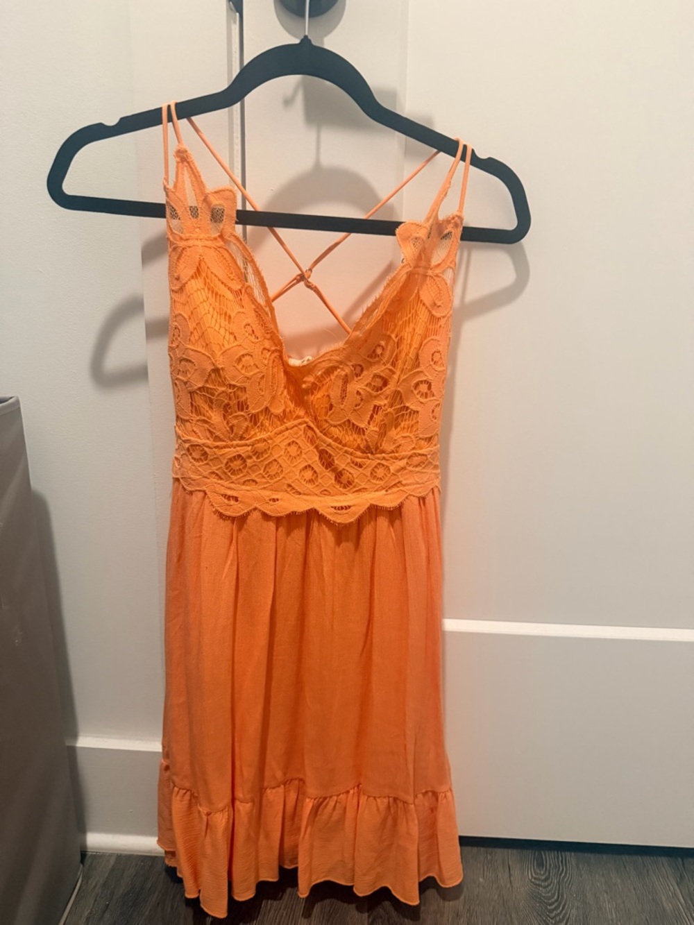 Francesca's Collections Orange Lace Sundress